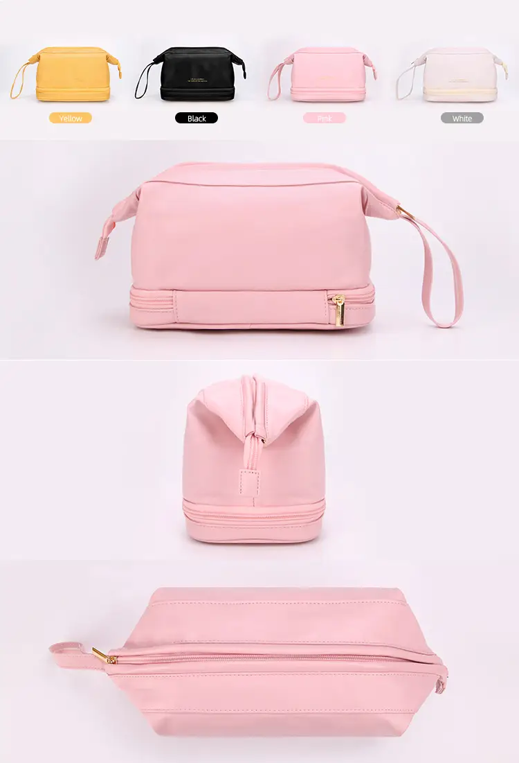 dual compartment makeup bag interior structure with brush slots dual compartment makeup bag interior structure with brush slots